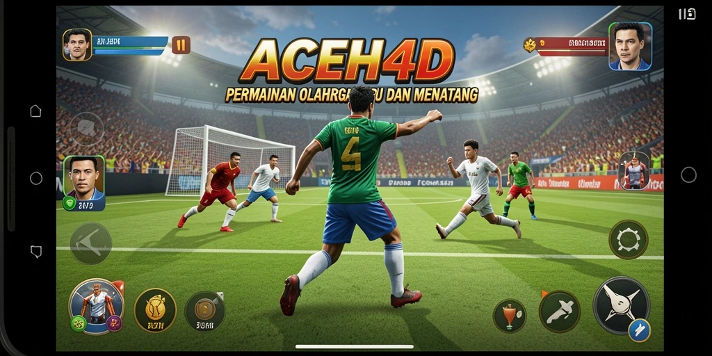 Screenshot ACEH4D menampilkan gameplay olahraga yang intens dan mendebarkan.