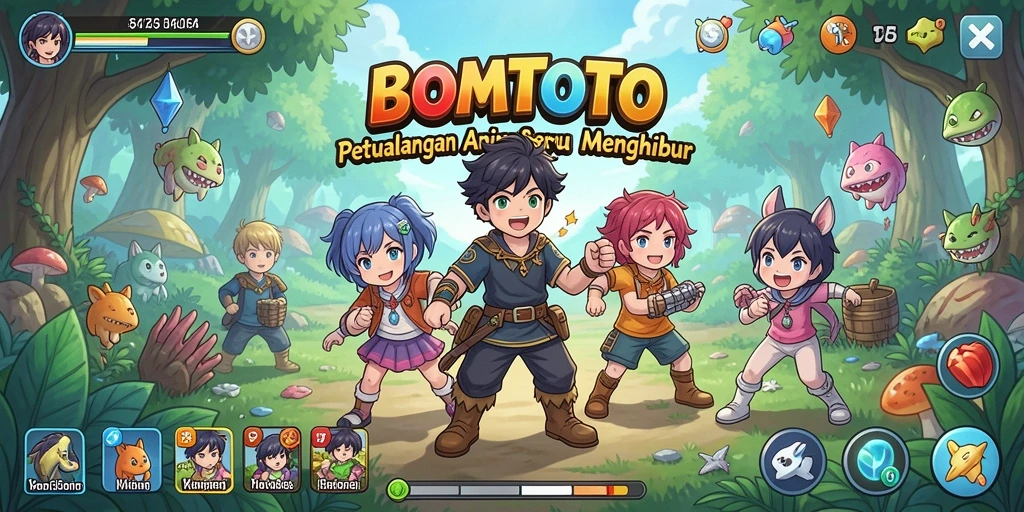 Tampilan gameplay menarik dengan karakter Anime yang dinamis.