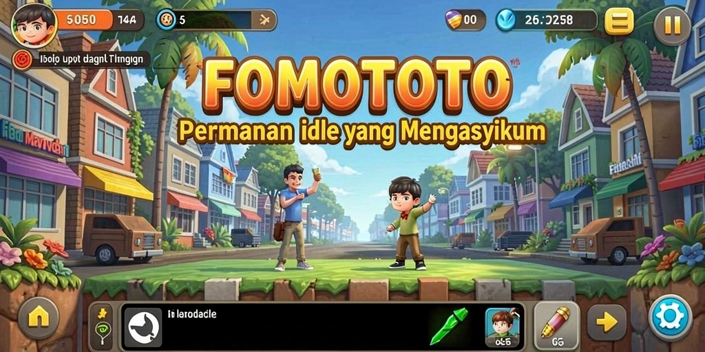 Screenshot gameplay FOMOTOTO yang menampilkan aksi Idle yang seru.