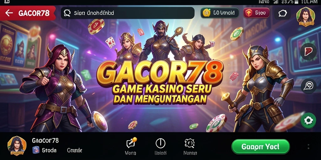 Screenshot GACOR78 menampilkan gameplay Kasino yang seru dan menarik.