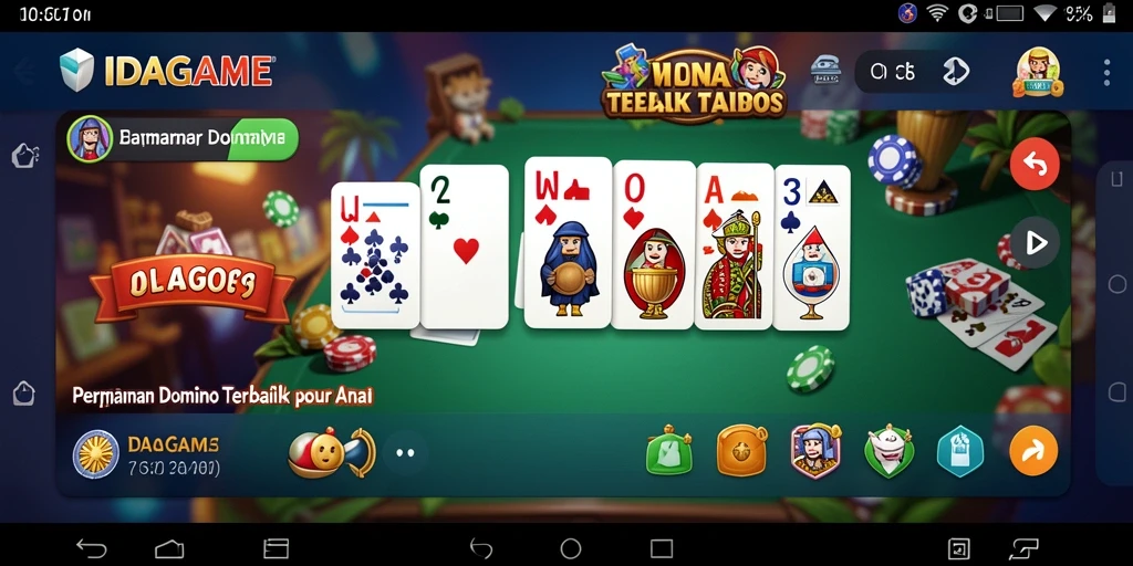 Tangkapan layar gameplay dari IDAGAME dengan aksi domino yang seru.
