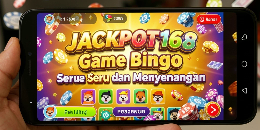Screenshot gameplay JACKPOT168 yang menunjukkan suasana seru game Bingo.