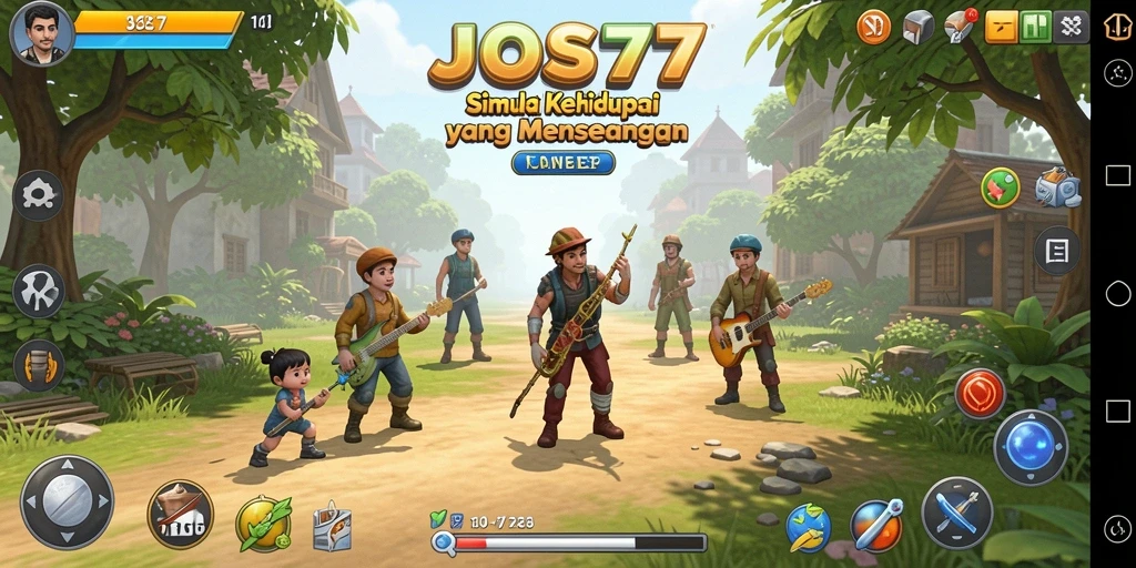 Tampilan gameplay menarik dalam simulasi kehidupan JOS77.