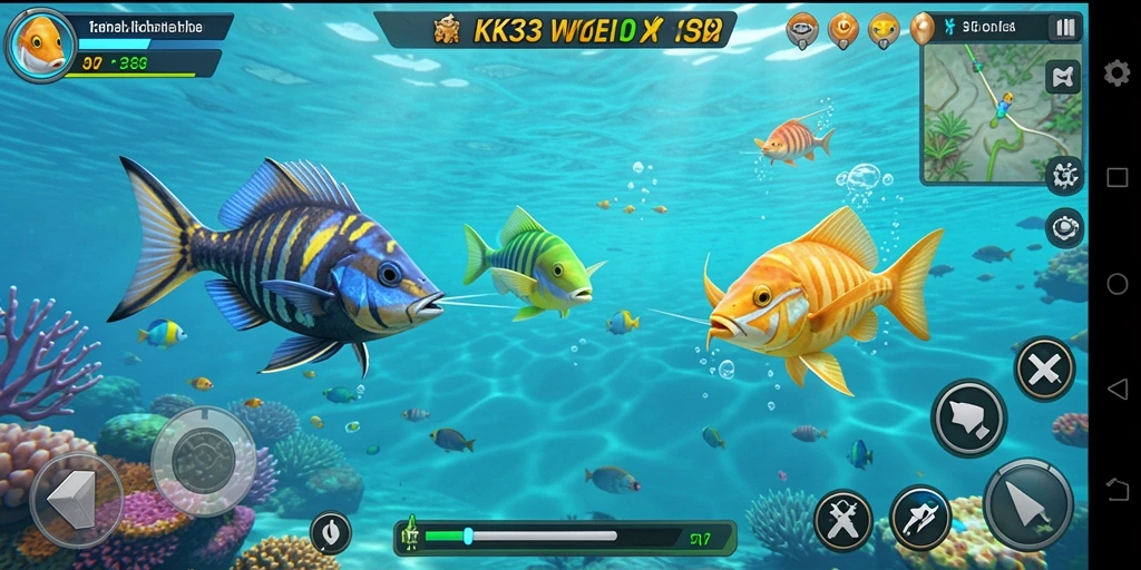 Tangkapan ikan yang seru dalam game K3K3.