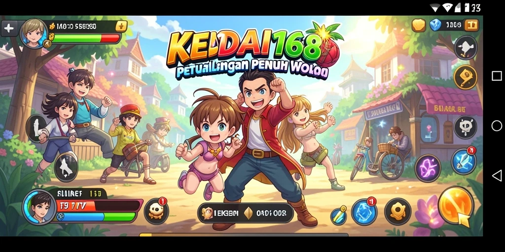 Tampilan gameplay KEDAI168 yang menakjubkan dengan karakter anime.