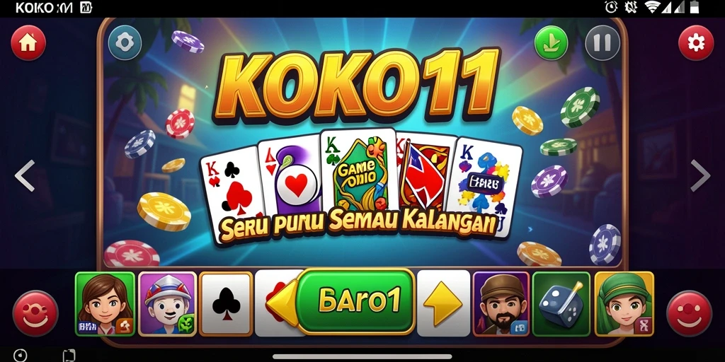 Screenshot KOKO11 menampilkan keseruan bermain Domino secara online.