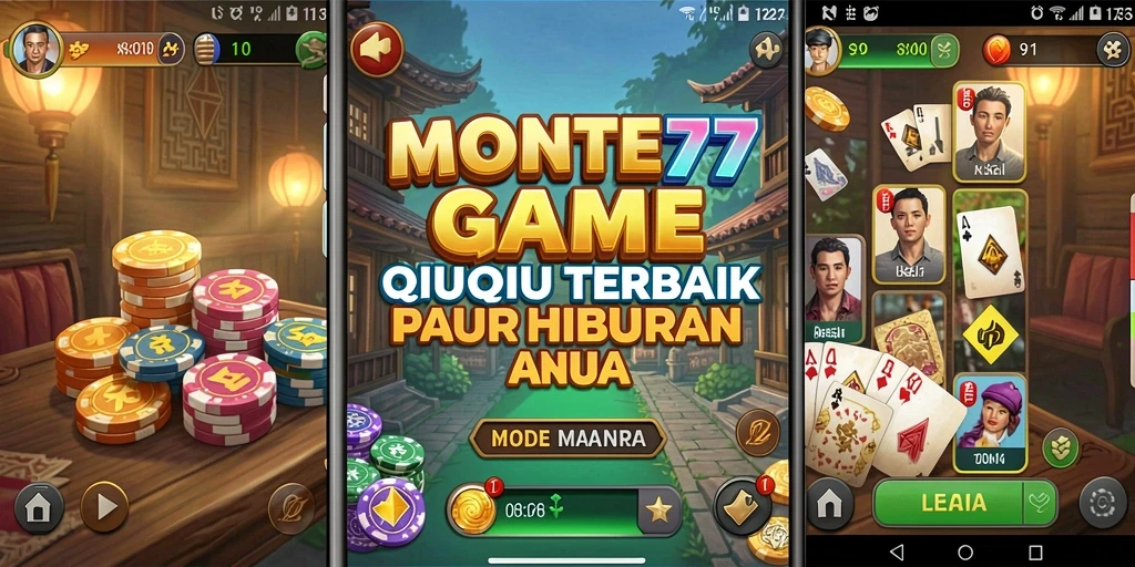 Tampilan gameplay menarik dan seru dari MONTE77 QiuQiu.