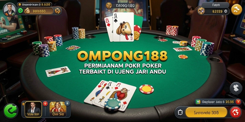 Screenshot OMPONG188 menampilkan suasana permainan Poker yang mendebarkan.
