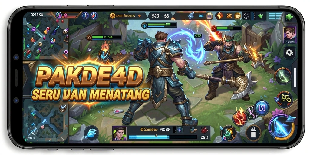 Tampilan seru gameplay PAKDE4D dengan pertarungan intens.