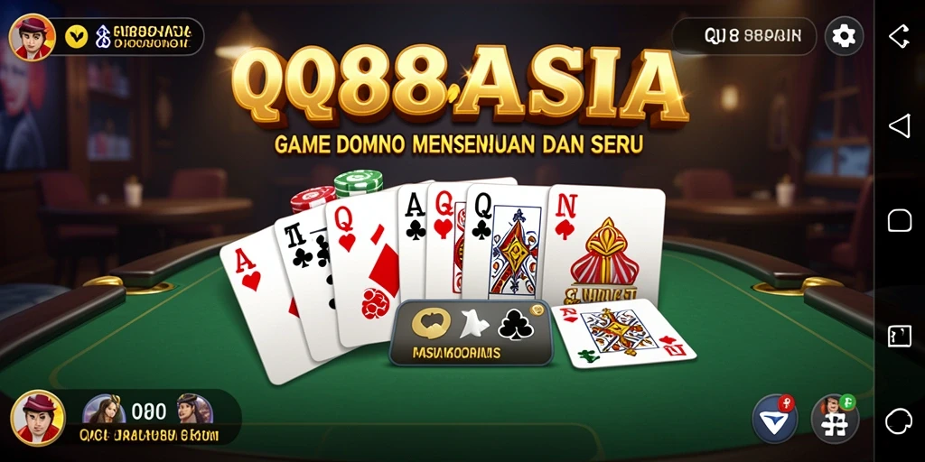 Gameplay seru QQ88ASIA dengan dominasi permainan Domino.