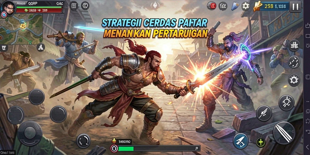 Screenshot gameplay QQRP yang penuh aksi dan taktik strategis.