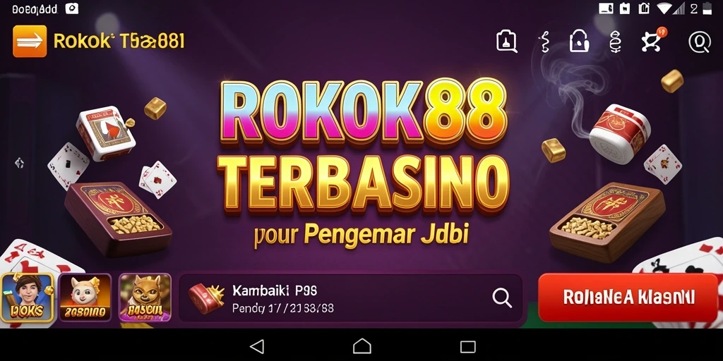 Tampilan gameplay menarik dari ROKOK88 yang menghadirkan suasana Kasino.