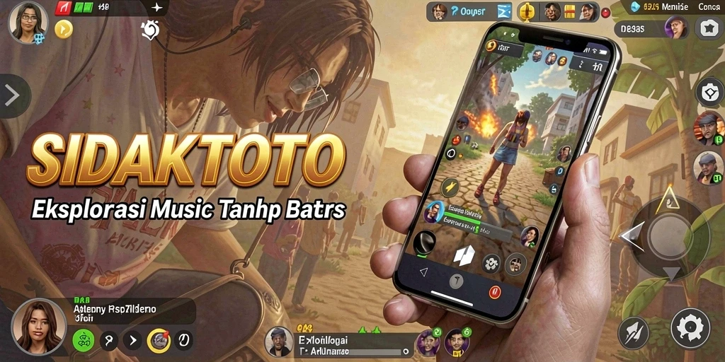 Screenshot utama game SIDAKTOTO menampilkan antarmuka musik interaktif.