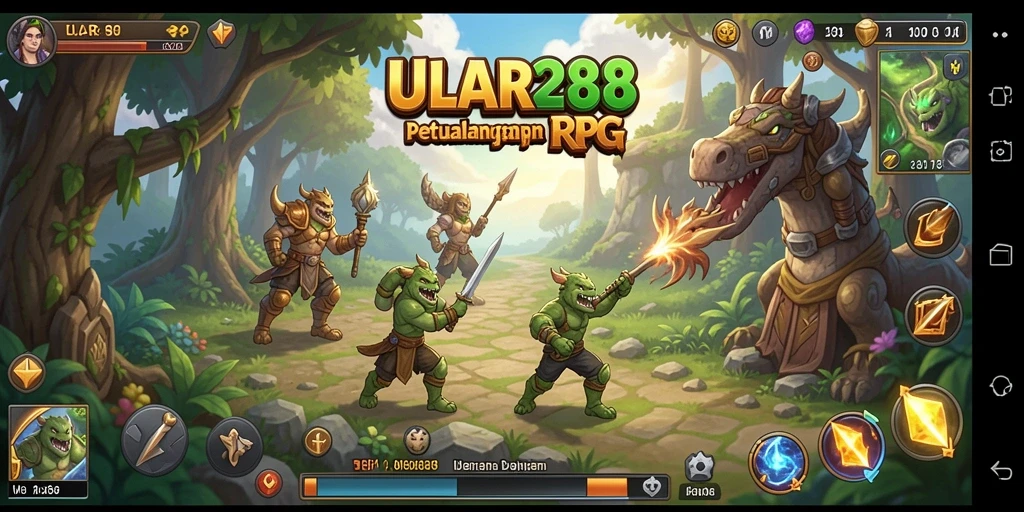 Tangkapan layar gameplay ULAR288 yang memperlihatkan aksi RPG yang seru.