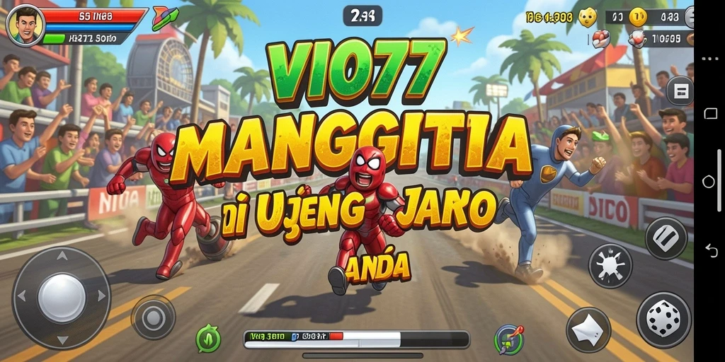 Tangkapan layar VIO77 menunjukkan serunya balapan di jalur menantang.