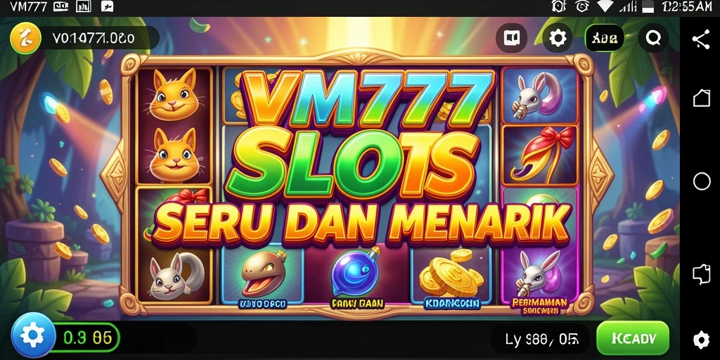 Tangkapan layar gameplay VM777 menunjukkan keseruan permainan slot yang mengasyikkan.