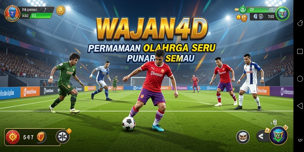 Tampilan gameplay menarik dari WAJAN4D yang penuh aksi olahraga.