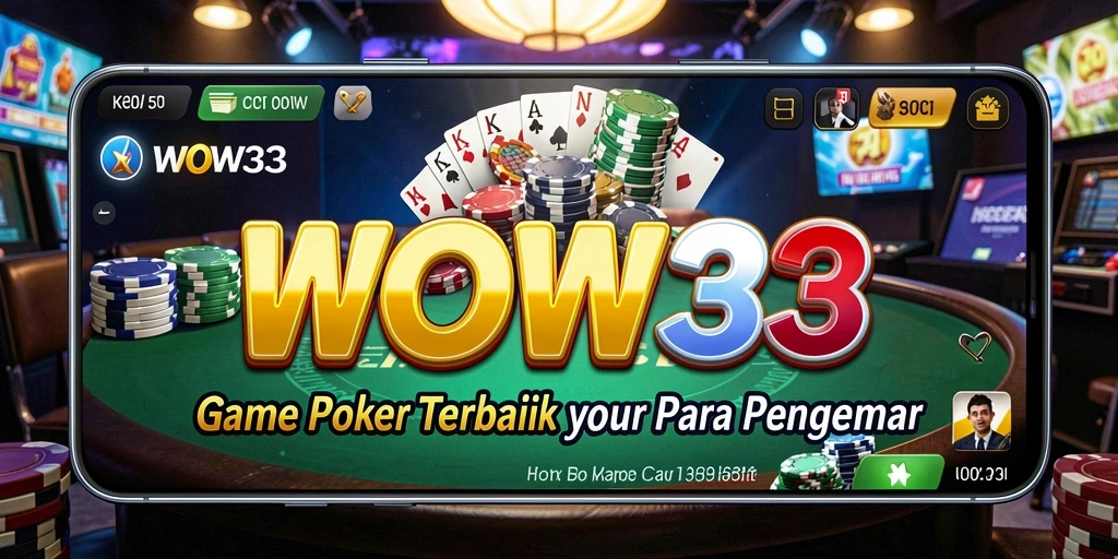 Tampak gameplay seru dalam aplikasi Poker WOW33.