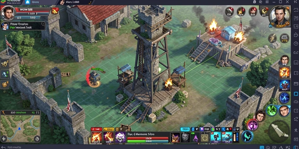 Tampilan gameplay WOW388 yang menegangkan dalam Tower Defense.