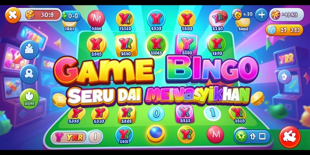 Tampilan utama gameplay YYRR yang penuh dengan warna dan tantangan Bingo.