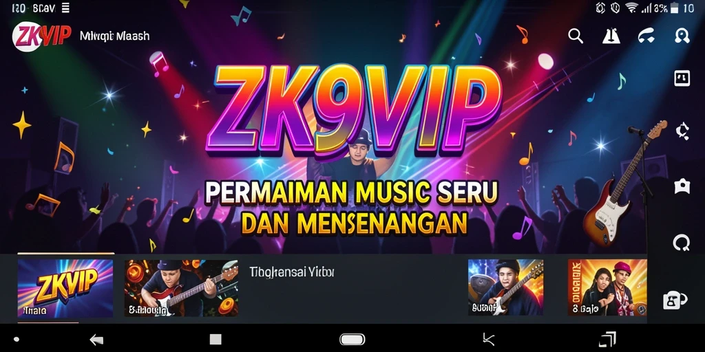 Tampilan gameplay menarik dari ZK9VIP dengan berbagai lagu.